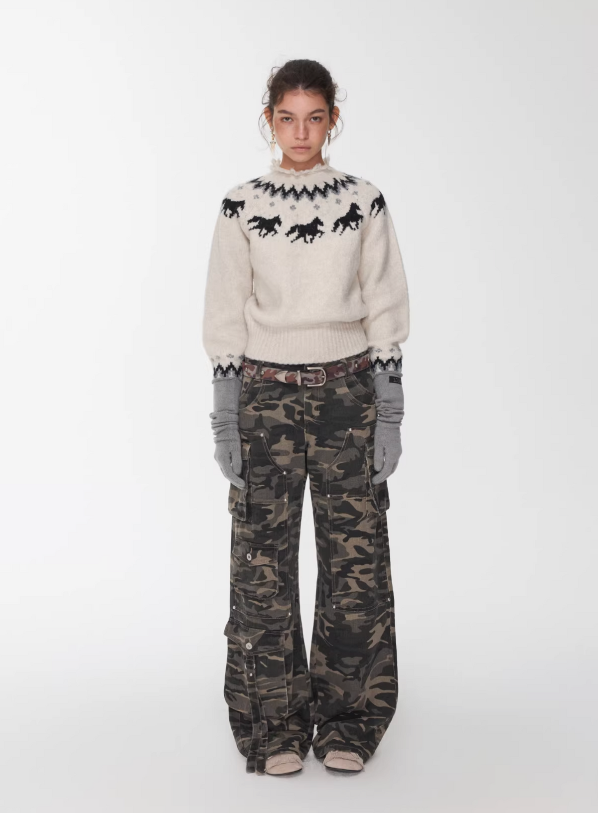 NORDIC HORSE KNIT SWEATER – 3colors