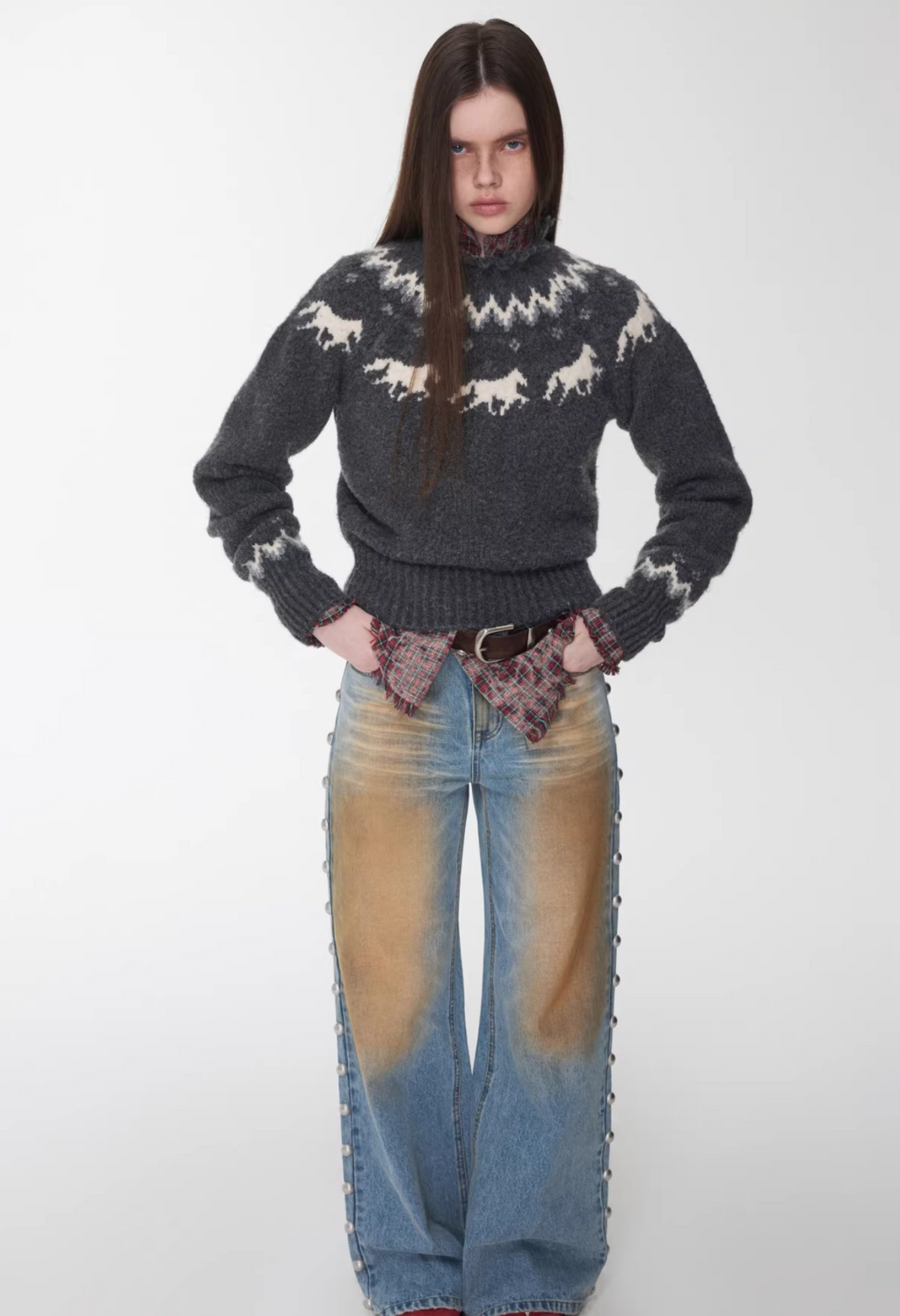 NORDIC HORSE KNIT SWEATER – 3colors
