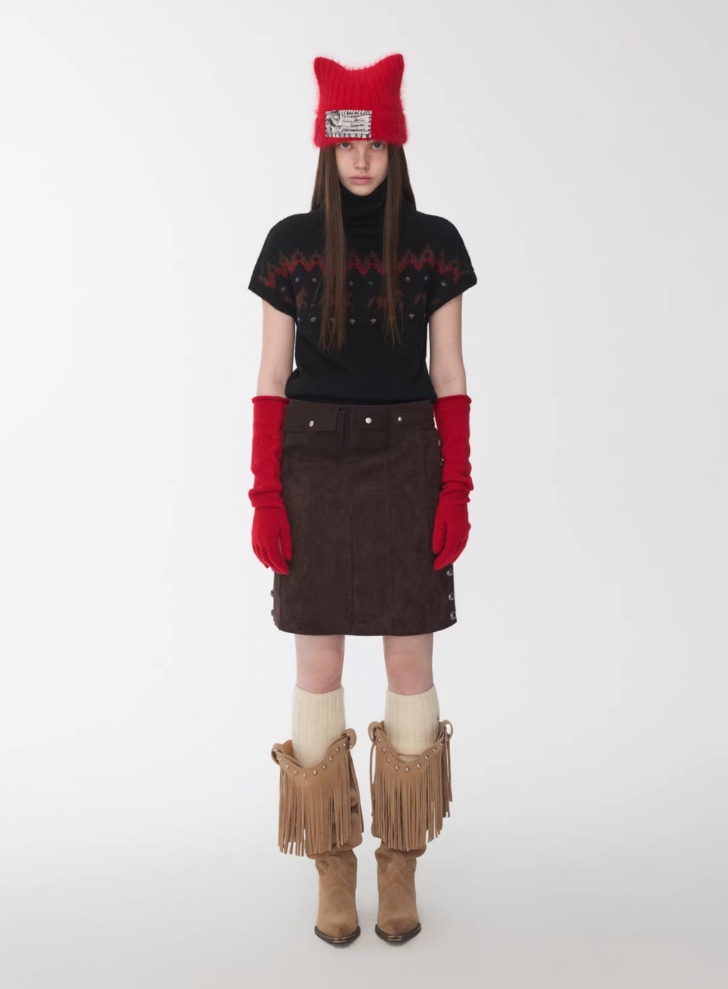 NORDIC HORSE TURTLENECK KNIT TOP ♱ 3colors