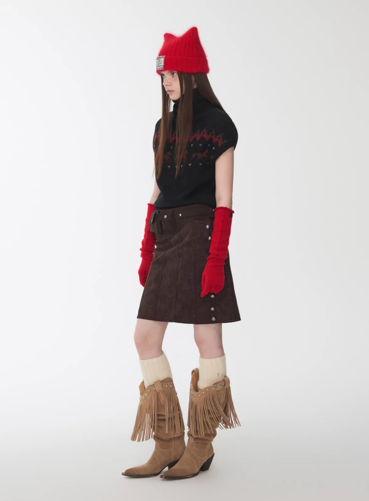 NORDIC HORSE TURTLENECK KNIT TOP ♱ 3colors