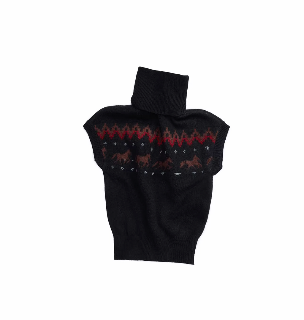 NORDIC HORSE TURTLENECK KNIT TOP ♱ 3colors