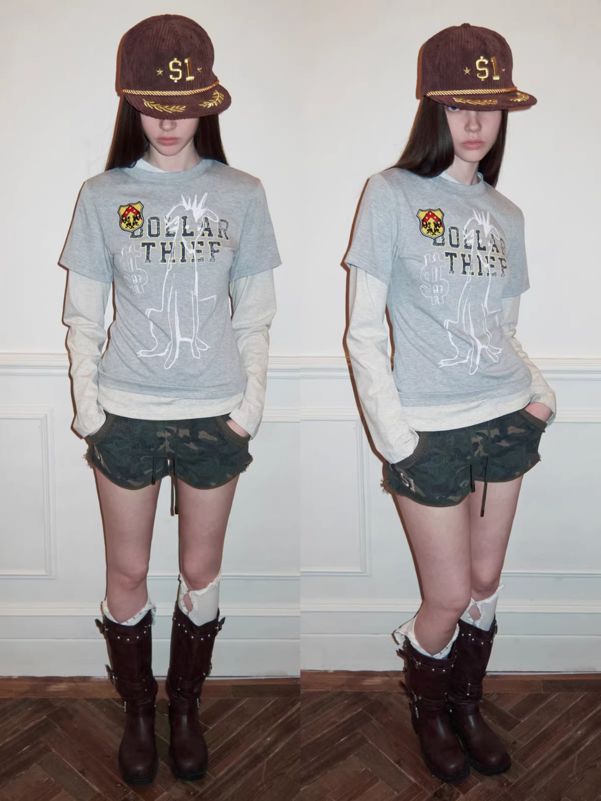 BONE EMBROIDERY SWEAT SHORTS - 4colors
