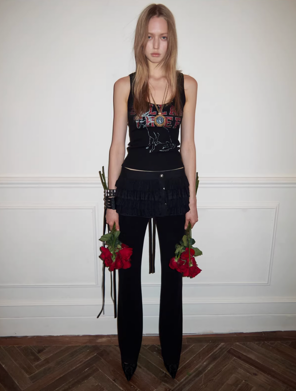 Y2K STUDDED DOLLAR THIEF TANK - 2colors