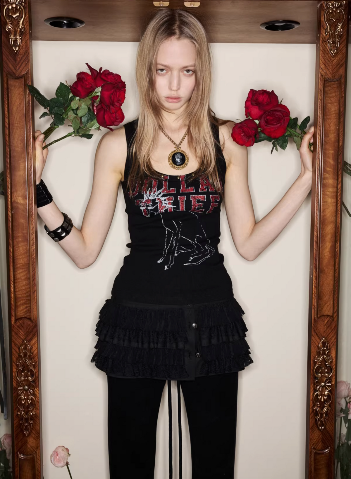 Y2K STUDDED DOLLAR THIEF TANK - 2colors