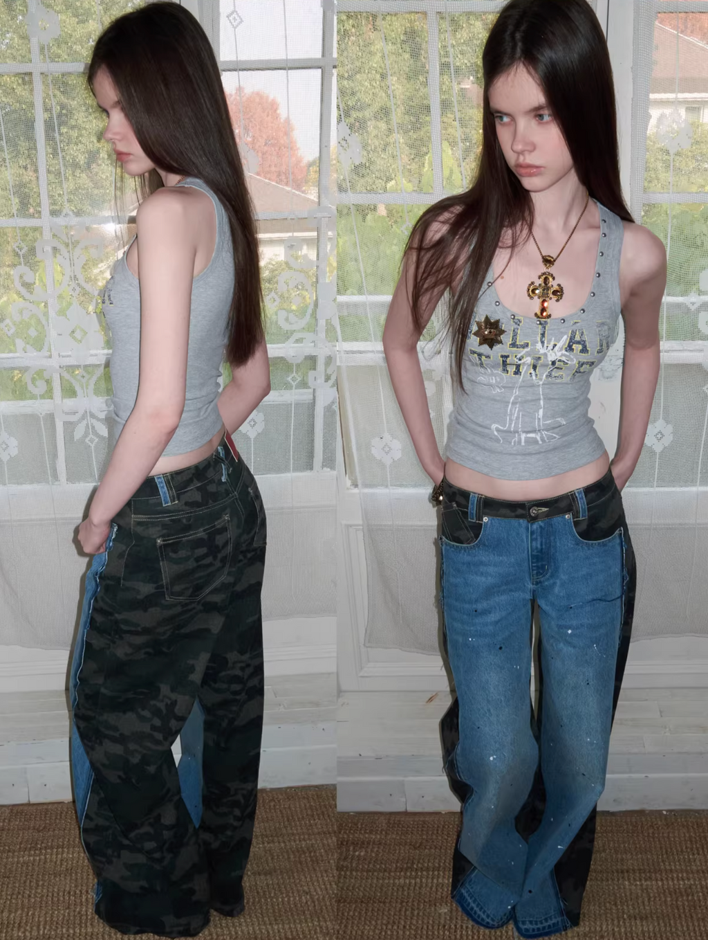 Y2K STUDDED DOLLAR THIEF TANK - 2colors
