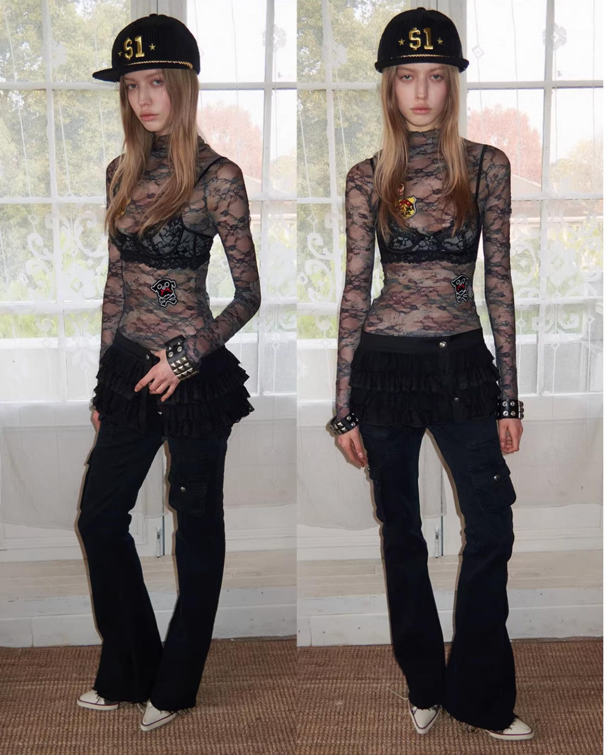 ROMANCE MESH LACE SKIN TOP