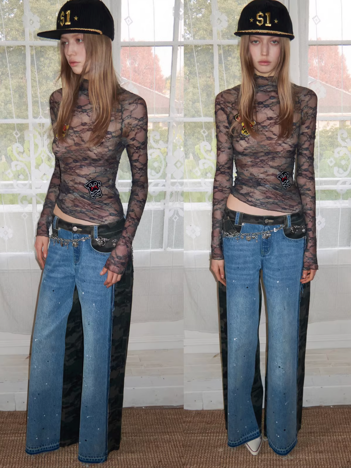 ROMANCE MESH LACE SKIN TOP