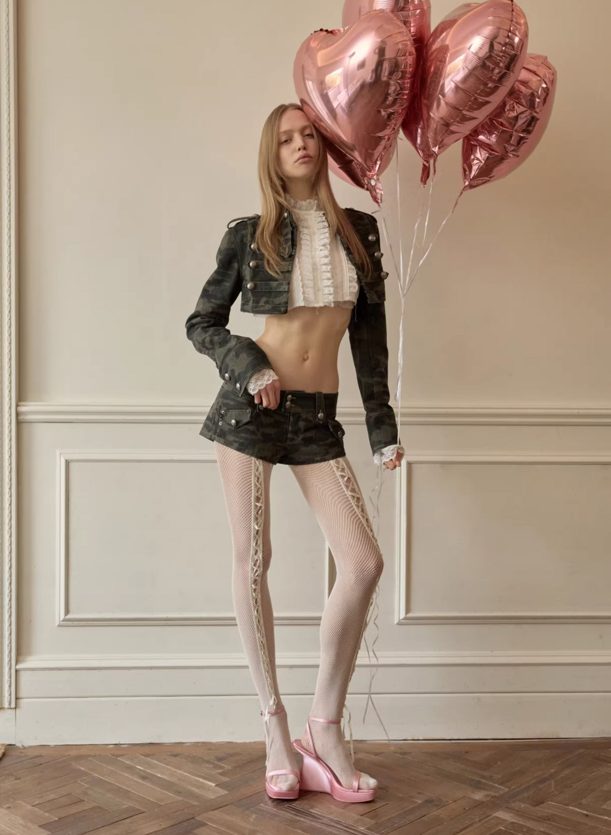 MILITARY CROP JACKET & SHORT