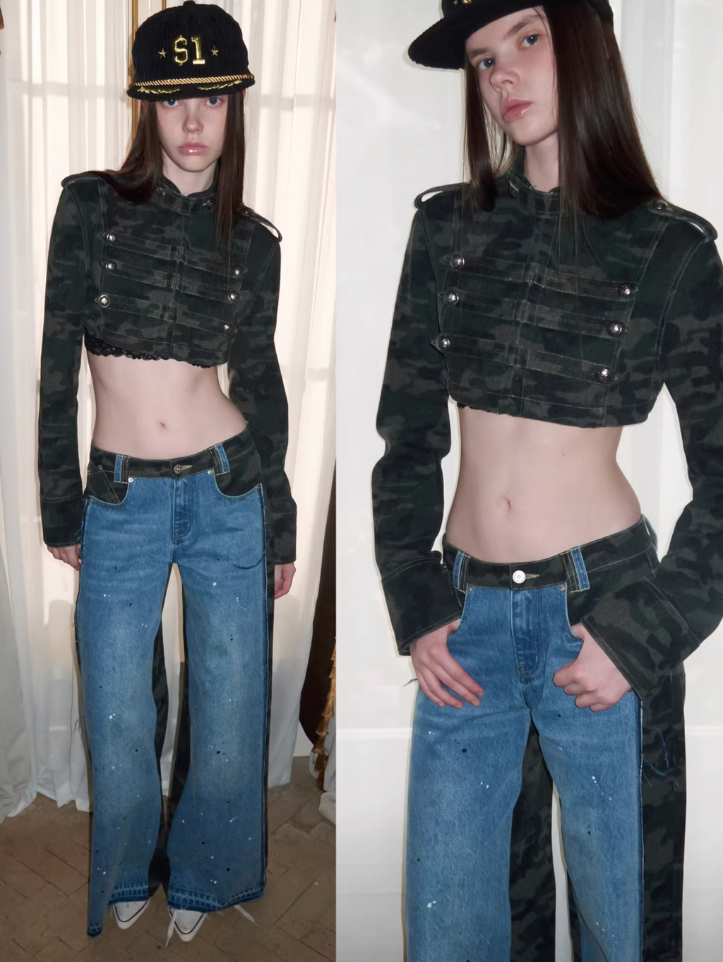 MILITARY CROP JACKET & SHORT