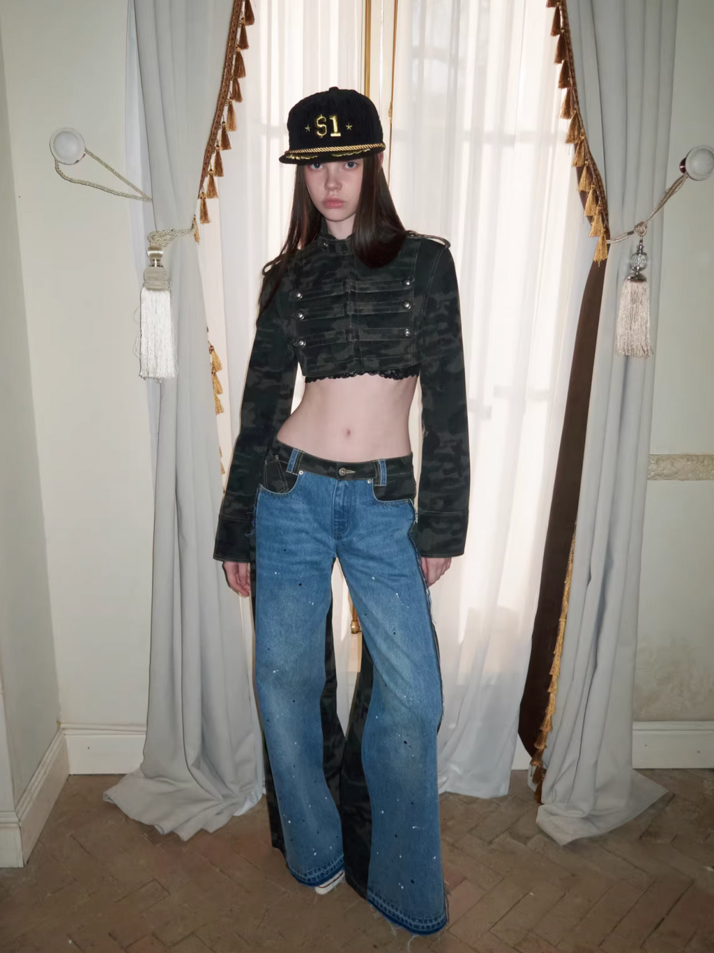 MILITARY CROP JACKET & SHORT