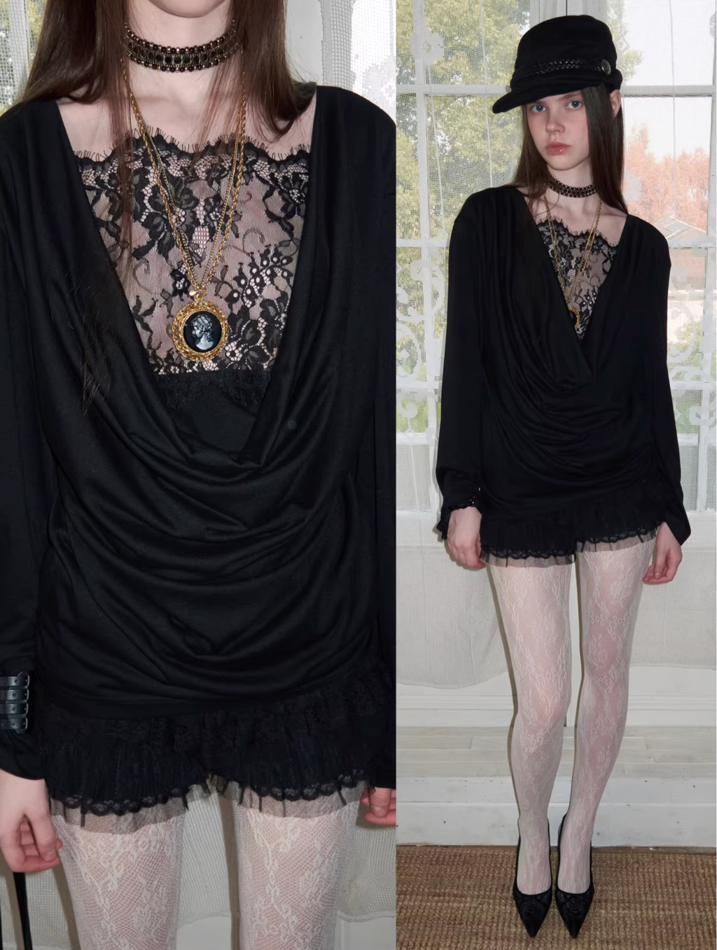 REVERSIBLE VINTAGE LACE TOP