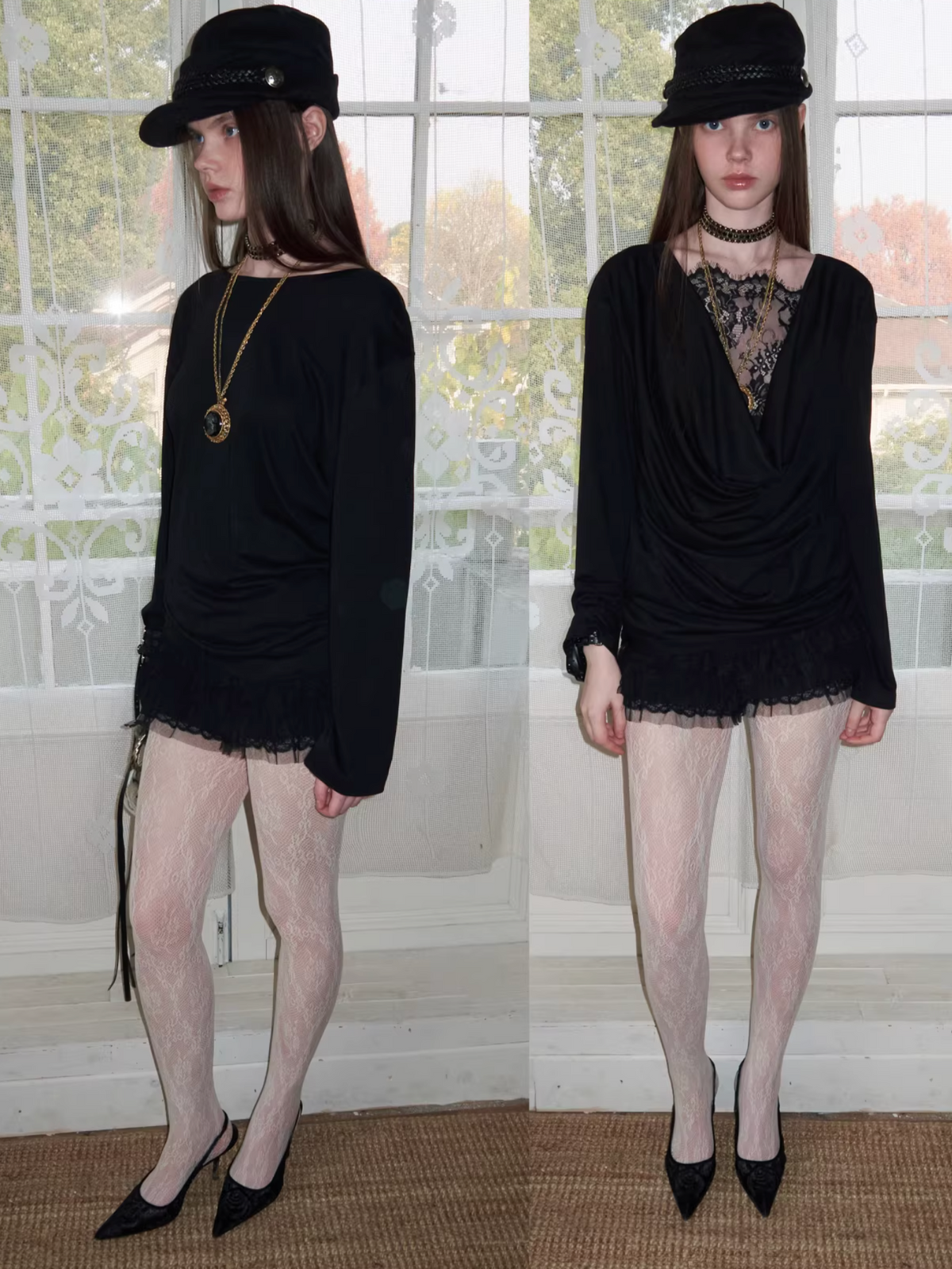 REVERSIBLE VINTAGE LACE TOP