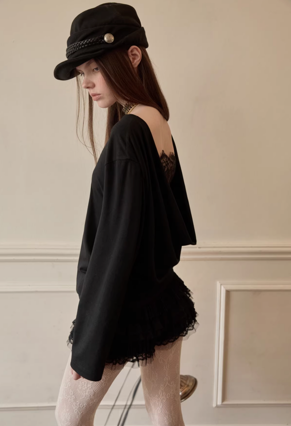REVERSIBLE VINTAGE LACE TOP