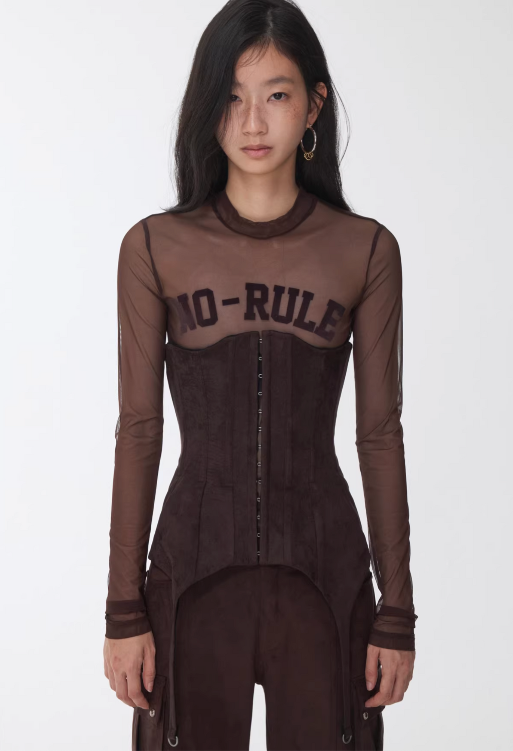 IN STOCK ♱ NO-RULE SHEER JERSEY TOP
