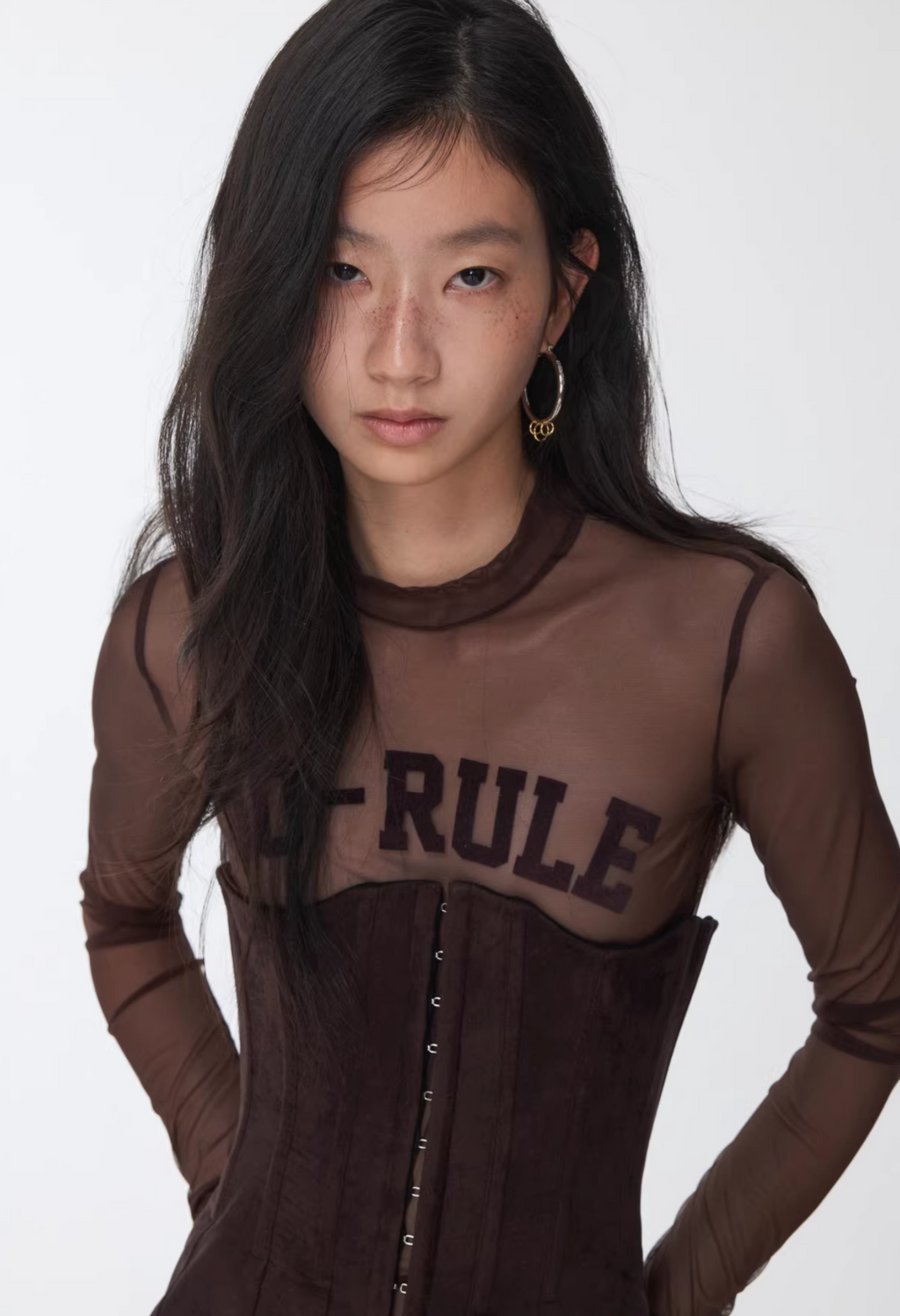 IN STOCK ♱ NO-RULE SHEER JERSEY TOP