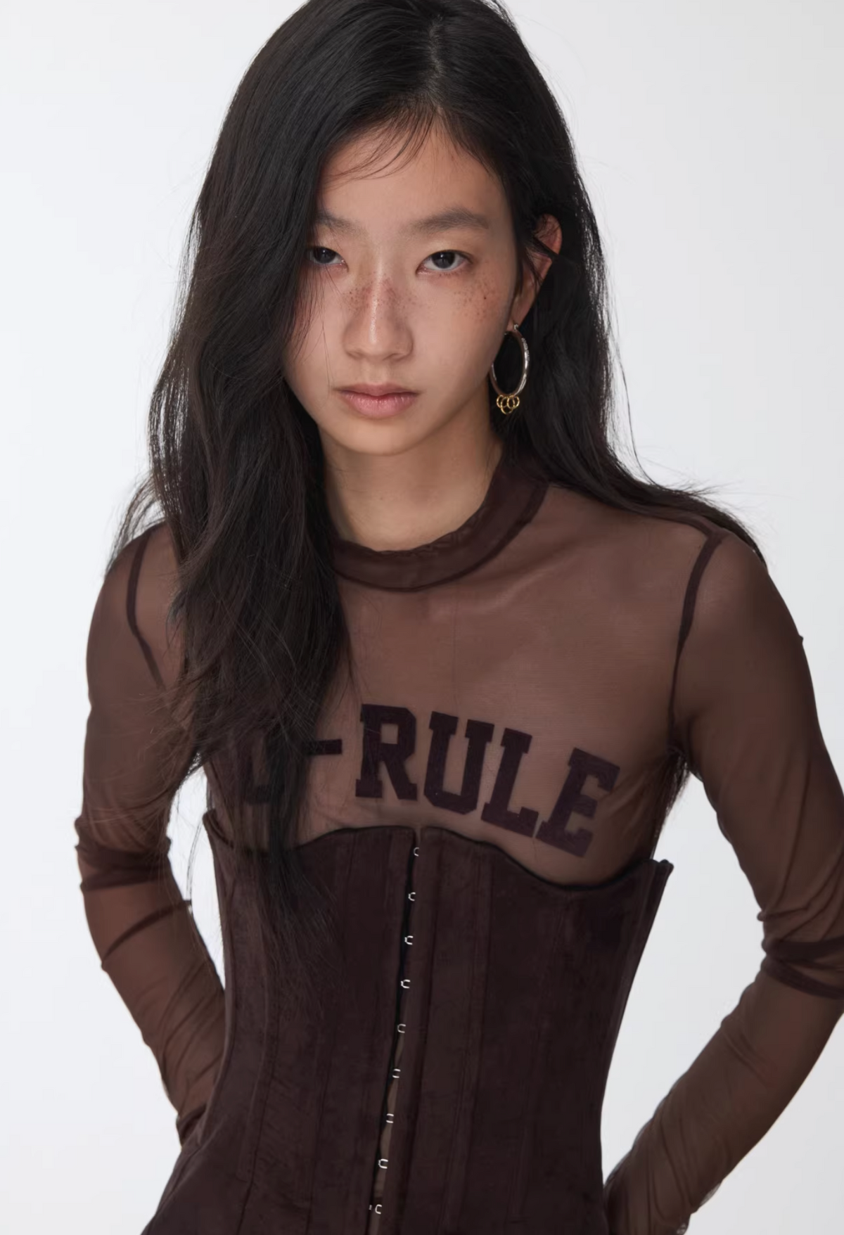 IN STOCK ♱ NO-RULE SHEER JERSEY TOP