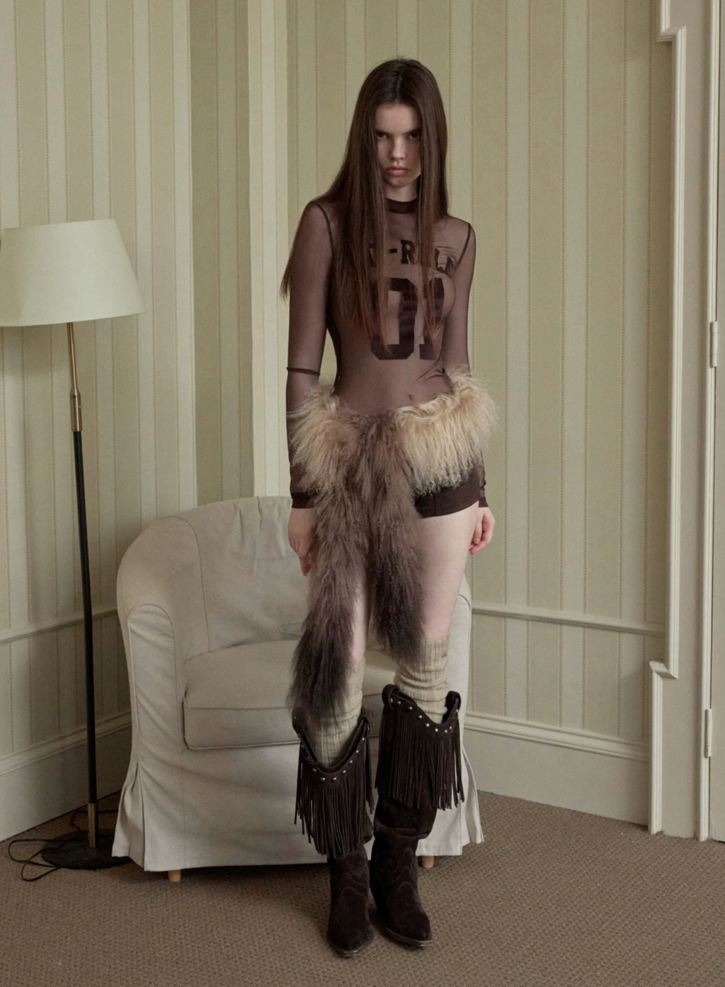 IN STOCK ♱ NO-RULE SHEER JERSEY TOP
