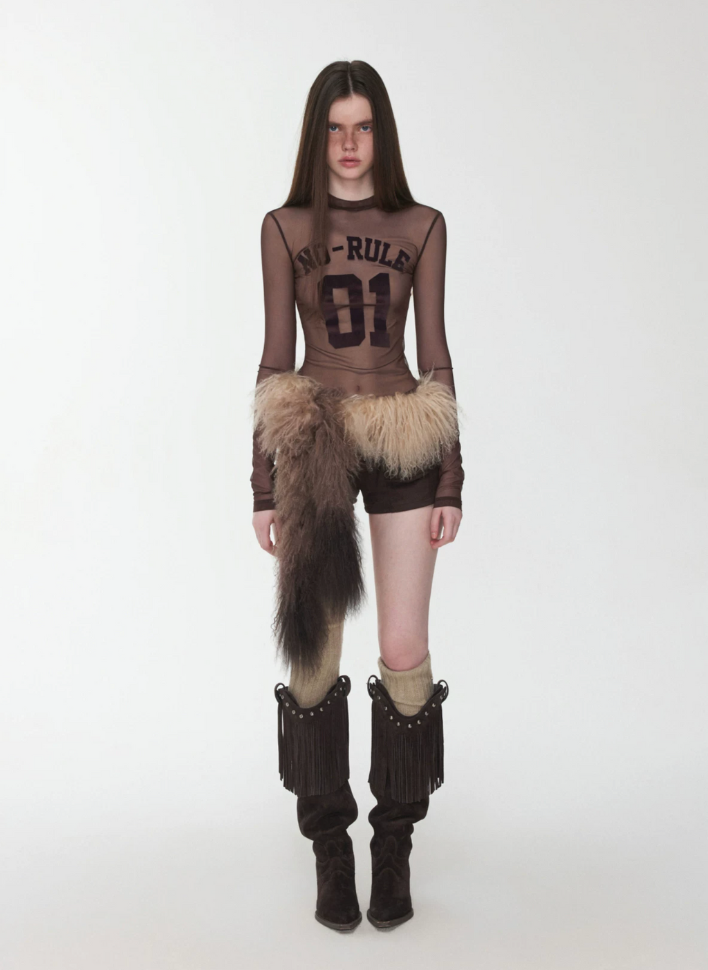 IN STOCK ♱ NO-RULE SHEER JERSEY TOP
