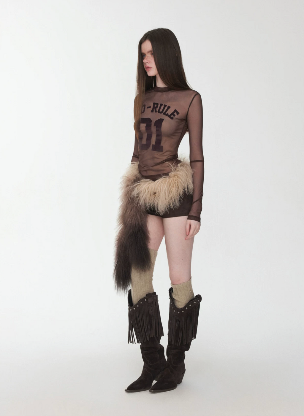 IN STOCK ♱ NO-RULE SHEER JERSEY TOP