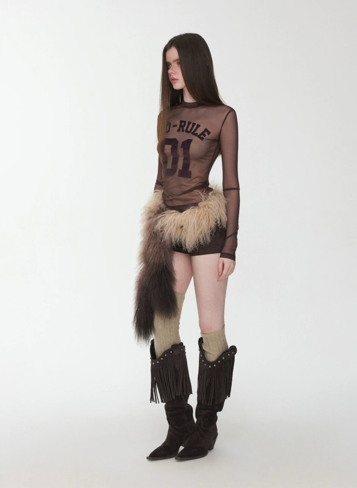 IN STOCK ♱ NO-RULE SHEER JERSEY TOP