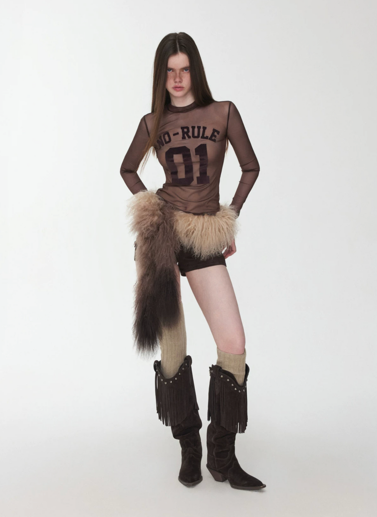 IN STOCK ♱ NO-RULE SHEER JERSEY TOP