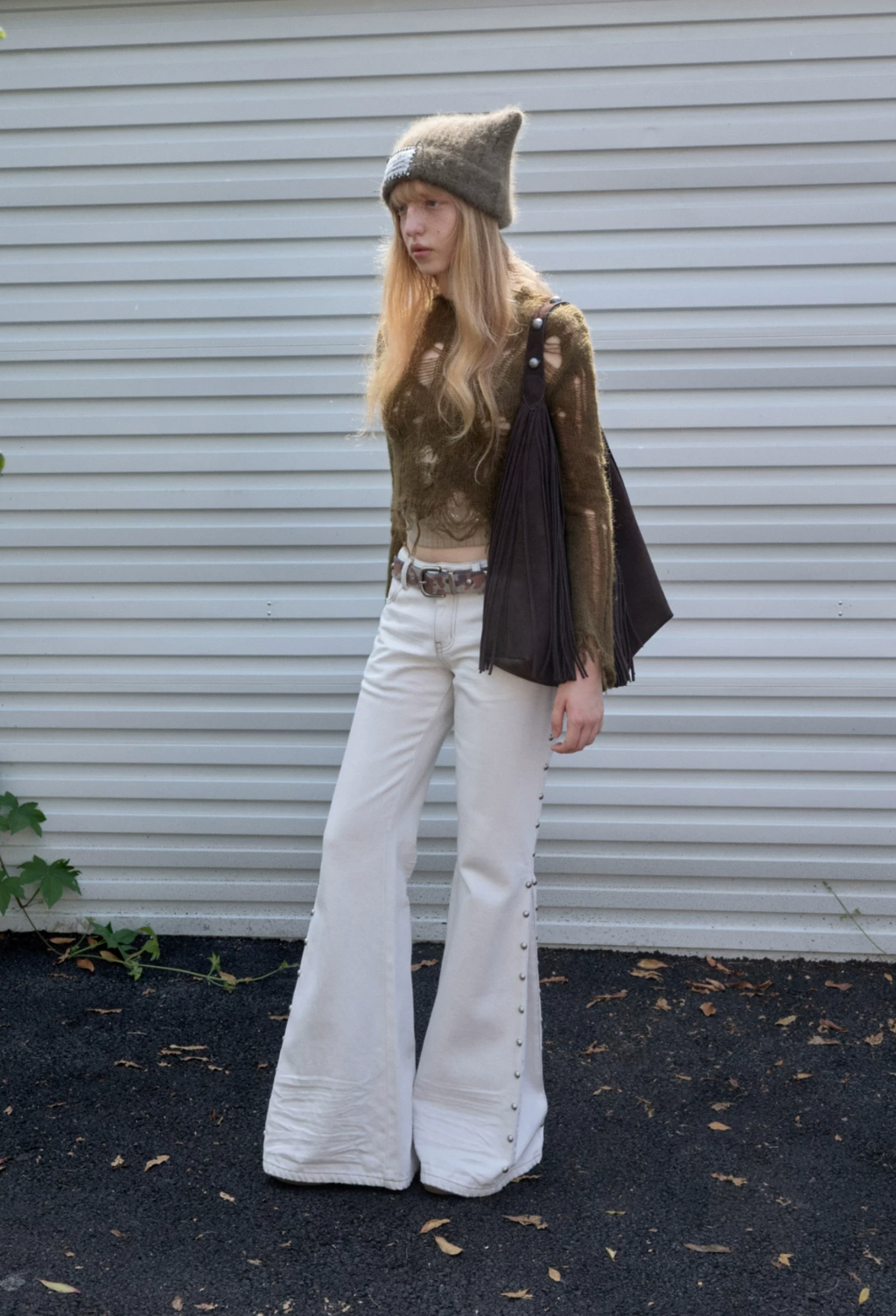 MOHAIR DISTRESSED FITTED CROPPED SWEATER – 3colors