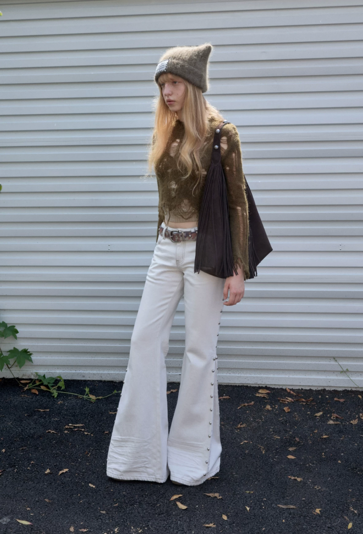 MOHAIR DISTRESSED FITTED CROPPED SWEATER – 3colors