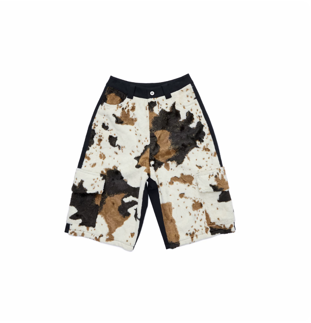 VINTAGE PATCHWORK UTILITY CULOTTE SHORTS