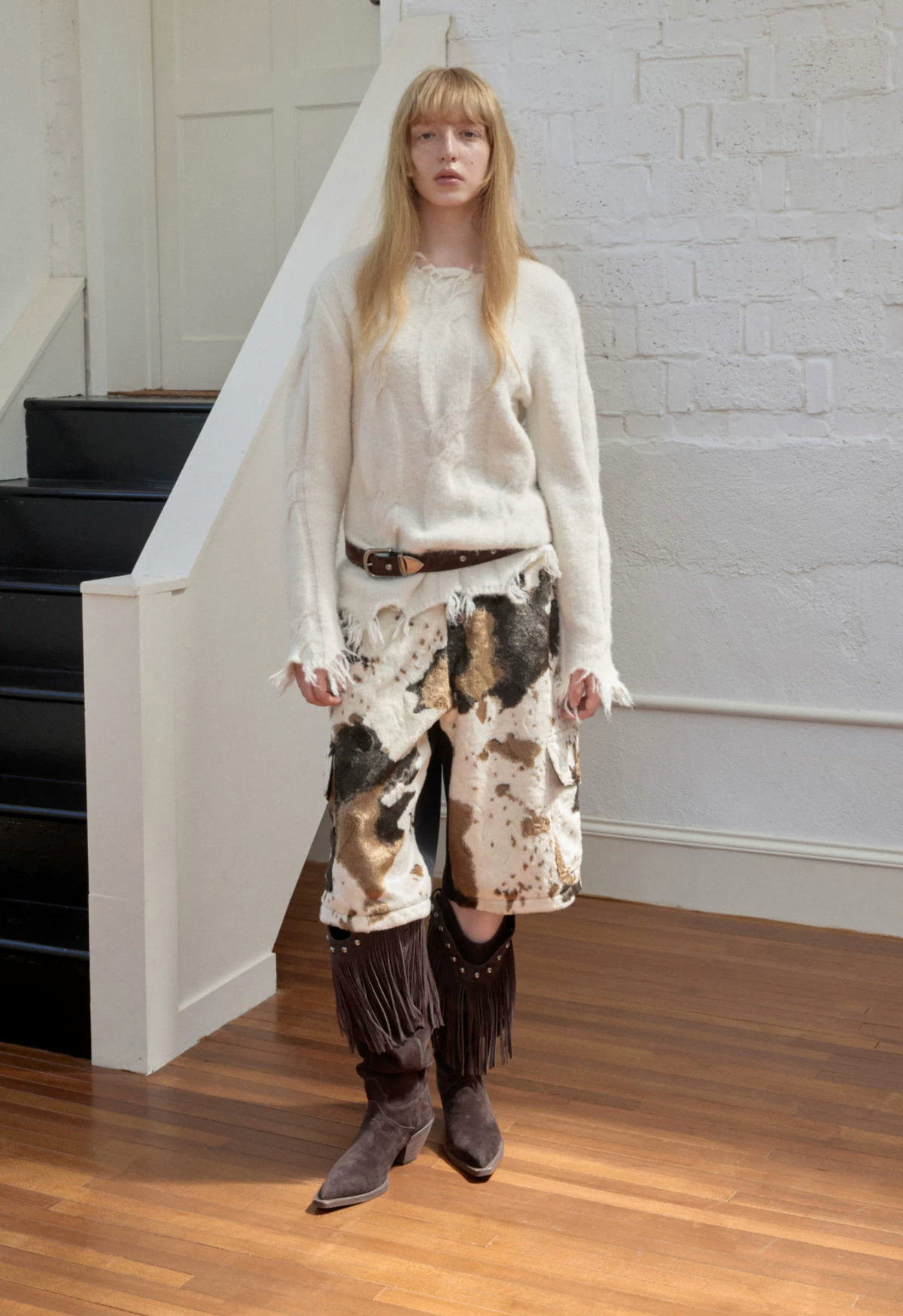 VINTAGE PATCHWORK UTILITY CULOTTE SHORTS