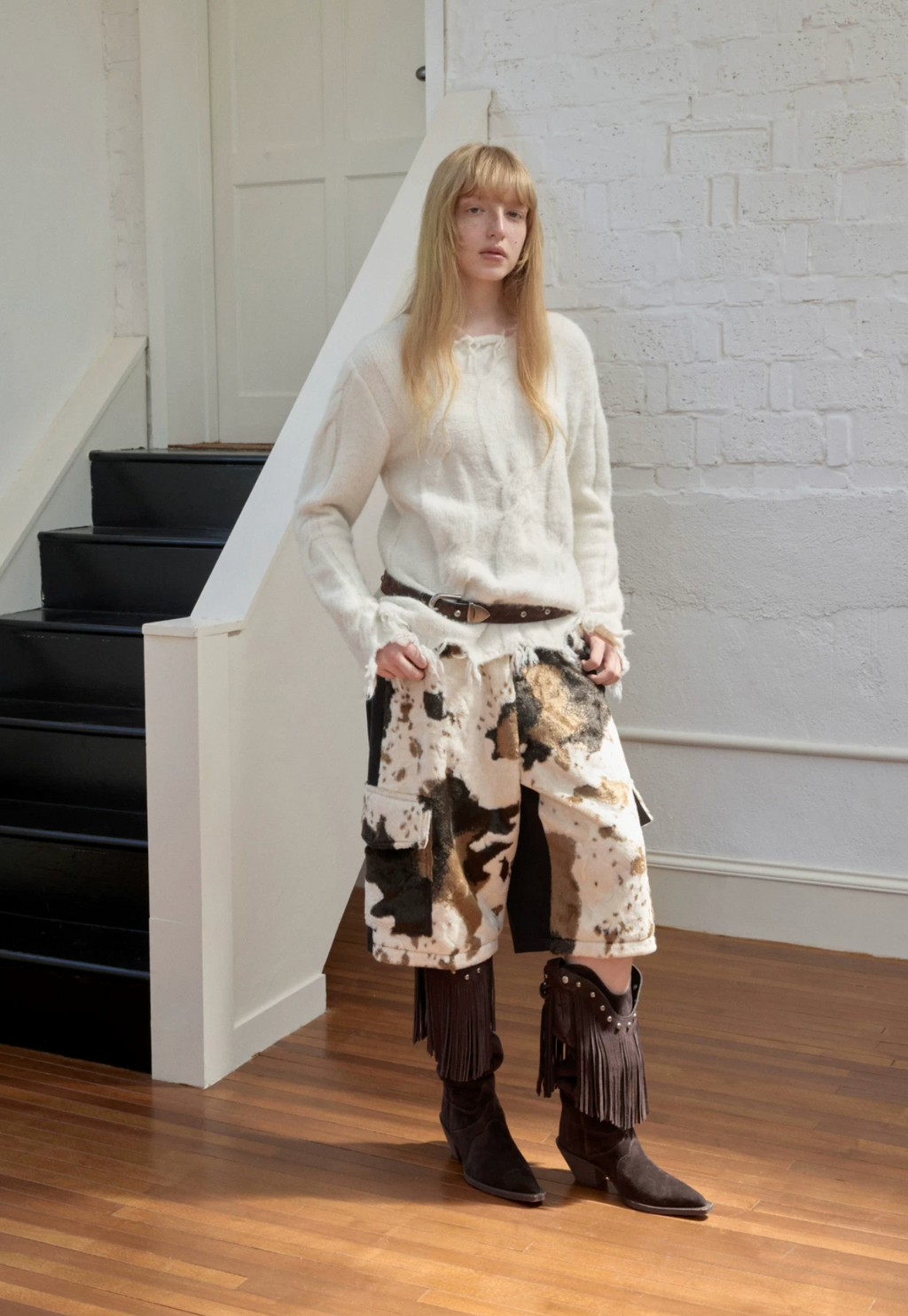 VINTAGE PATCHWORK UTILITY CULOTTE SHORTS