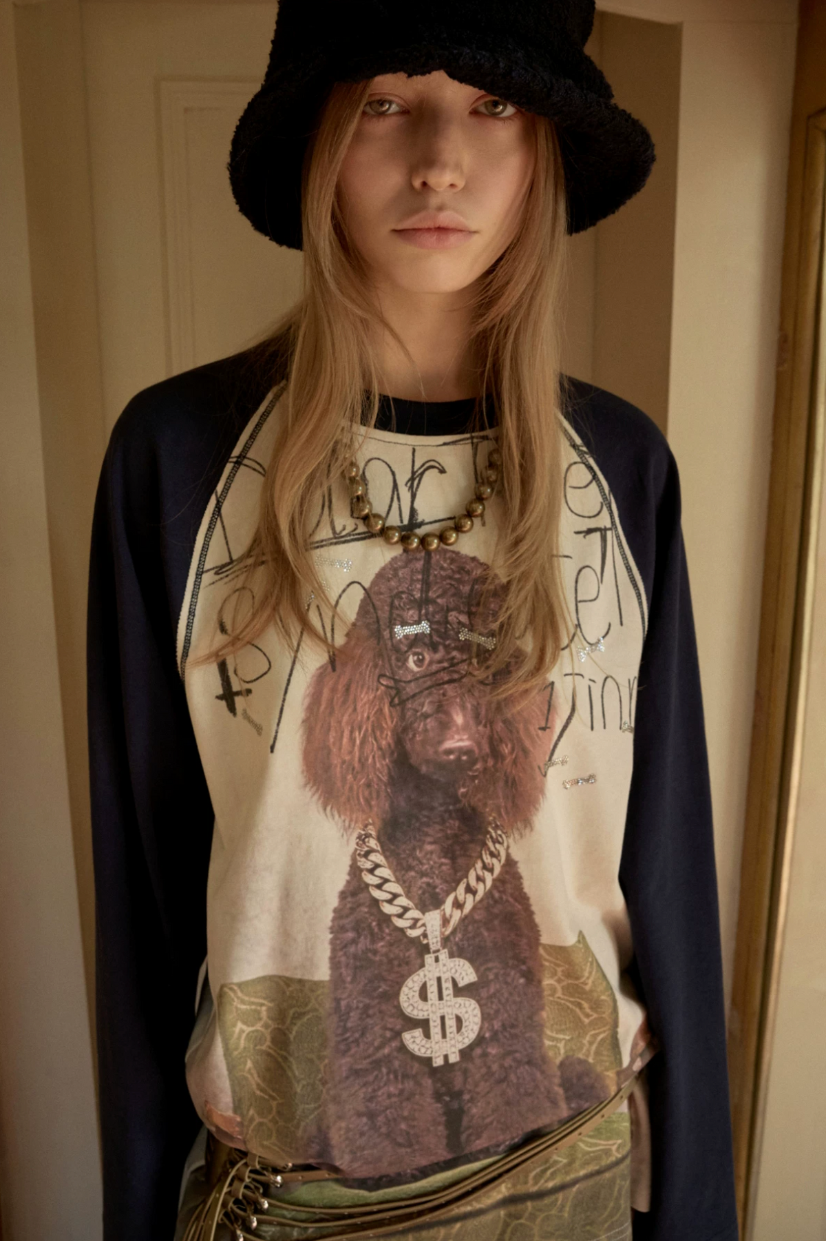 SNOOZE CRYSTAL GRAPHIC LONG-SLEEVE T-SHIRT - 2colors