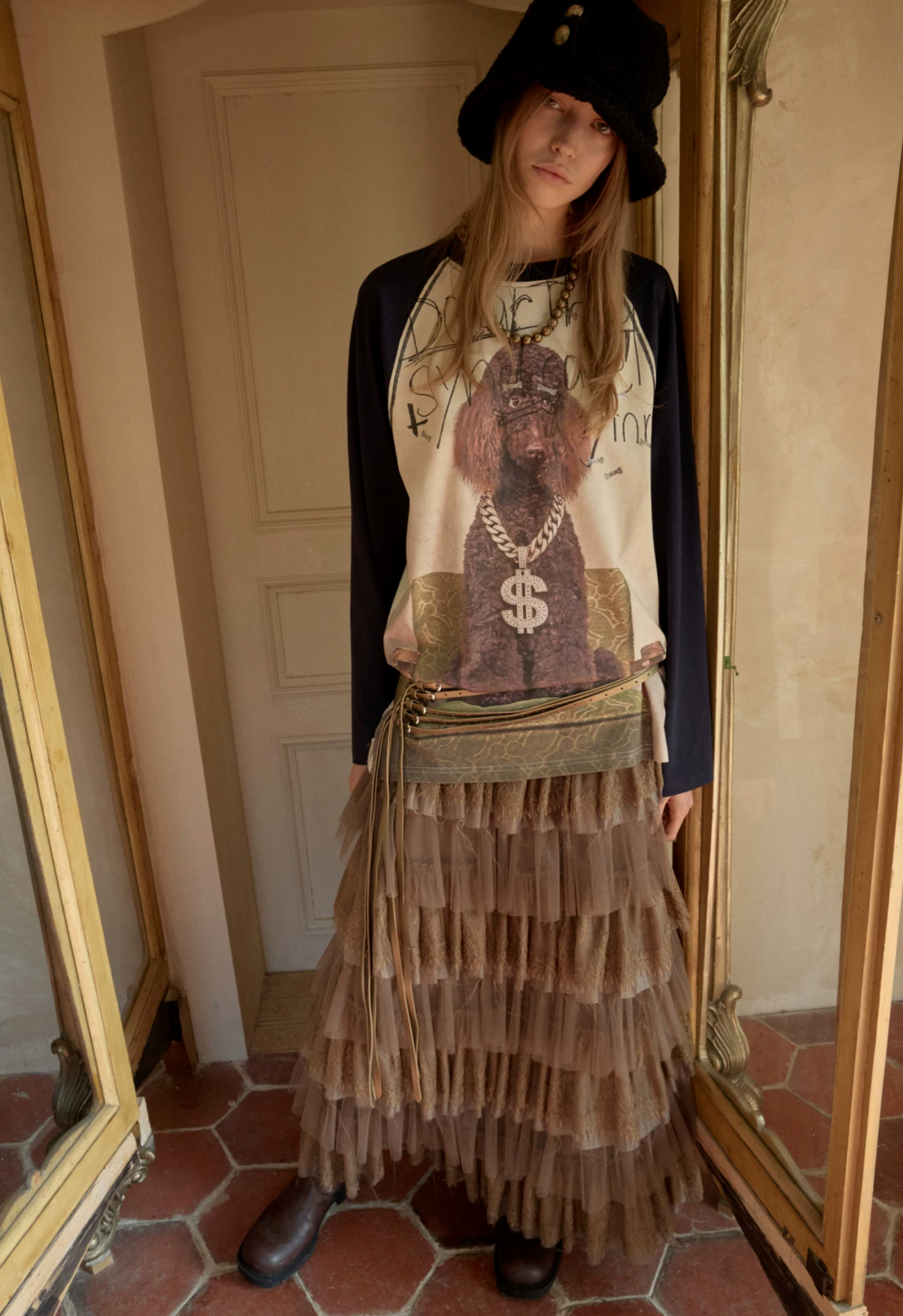 SNOOZE CRYSTAL GRAPHIC LONG-SLEEVE T-SHIRT - 2colors