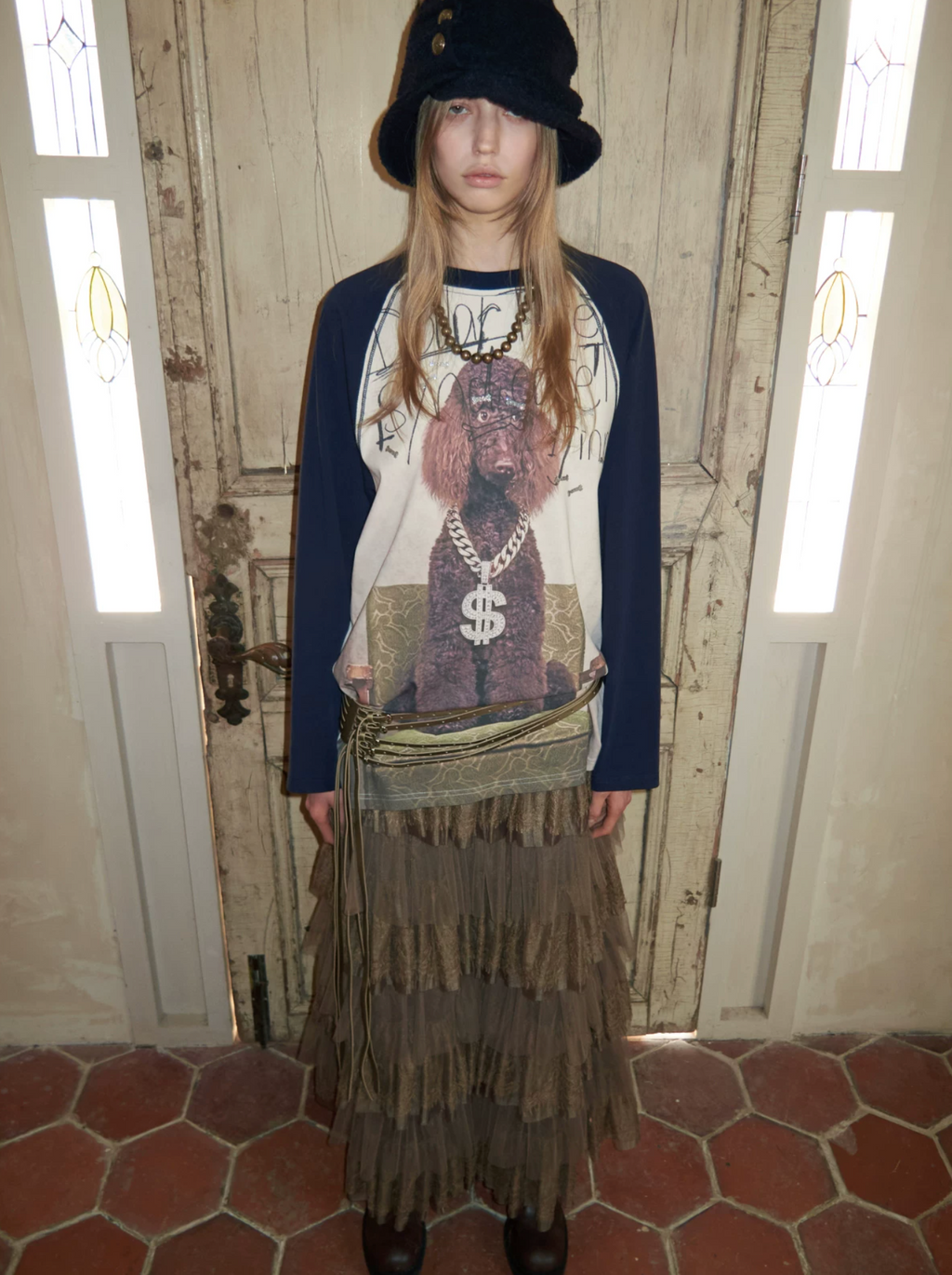 SNOOZE CRYSTAL GRAPHIC LONG-SLEEVE T-SHIRT - 2colors