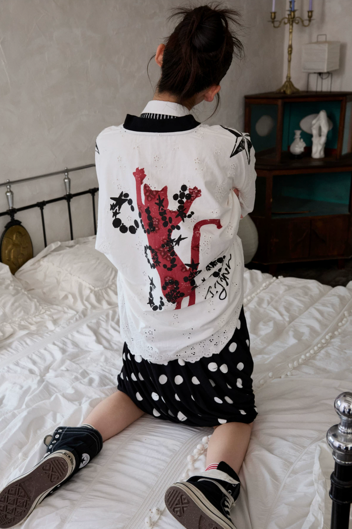VINTAGE V-NECK JERSEY TOP – 4colors