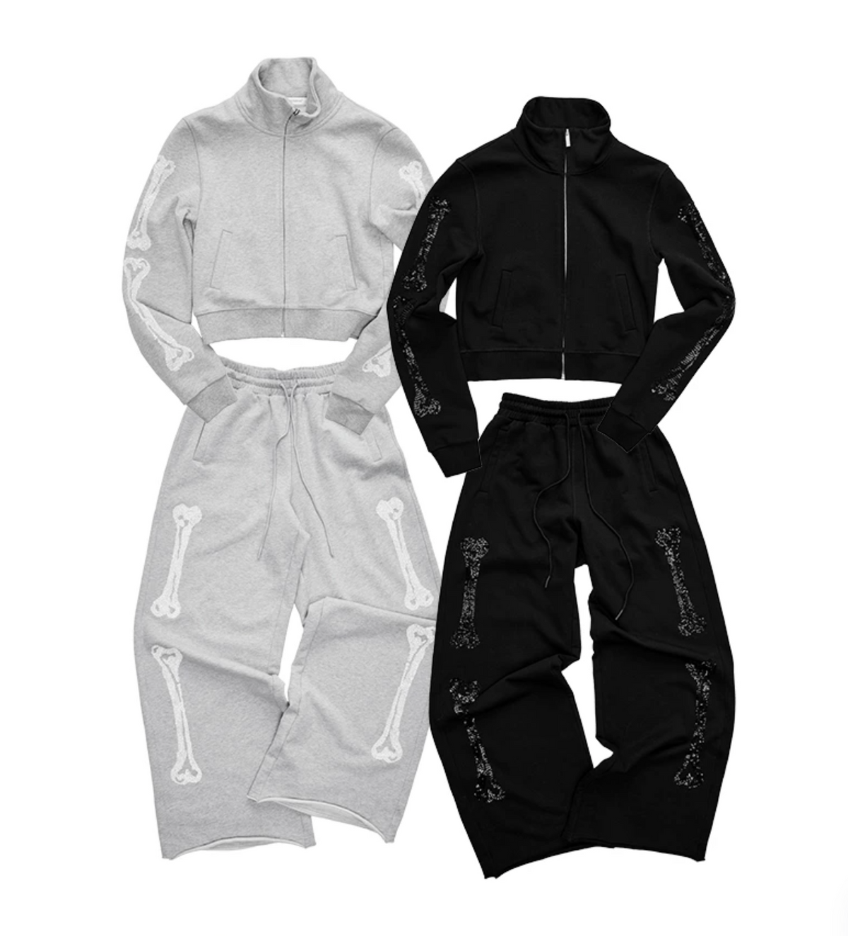 ZIN STAND-COLLAR SWEATSHIRT & JOGGER SET – 2colors