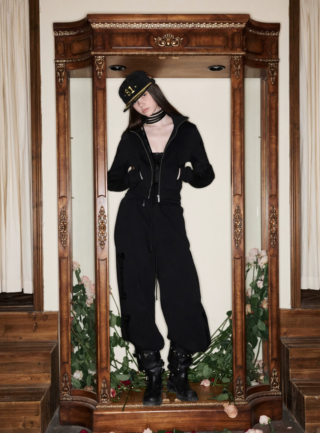 ZIN STAND-COLLAR SWEATSHIRT & JOGGER SET – 2colors