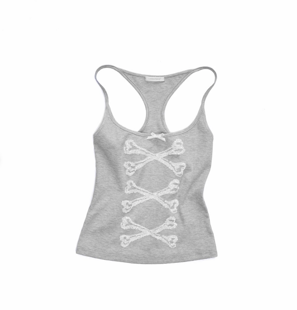 ZIN CRYSTAL BONE TANK TOP – 2colors