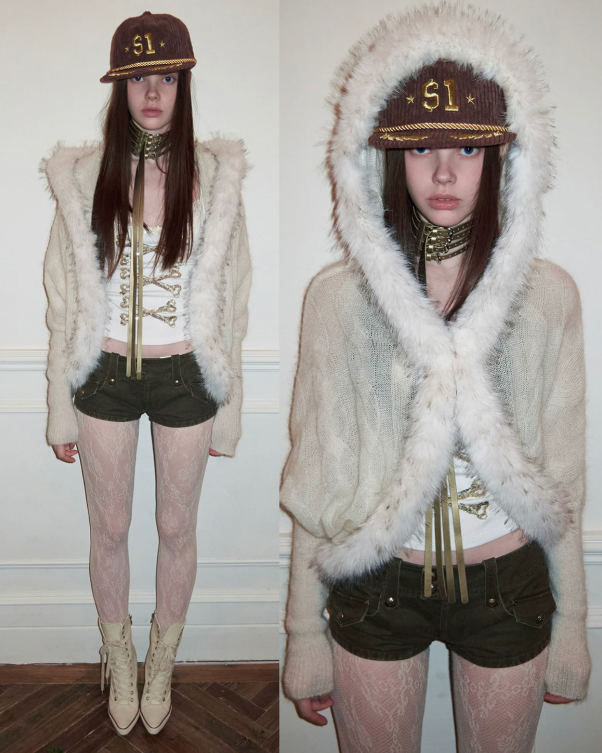 ROXY VINTAGE FUR CARDIGAN – 2colors