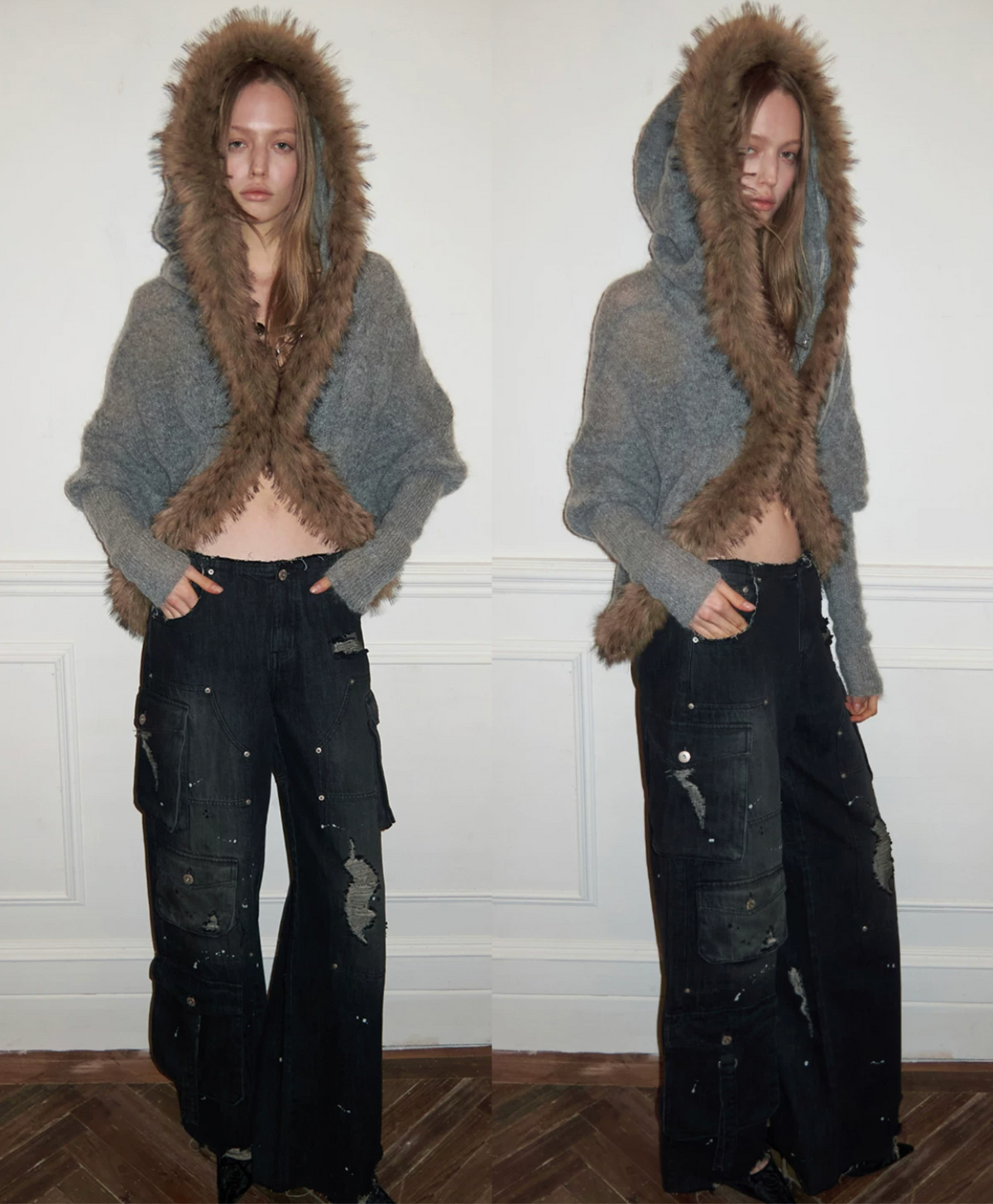 ROXY VINTAGE FUR CARDIGAN – 2colors