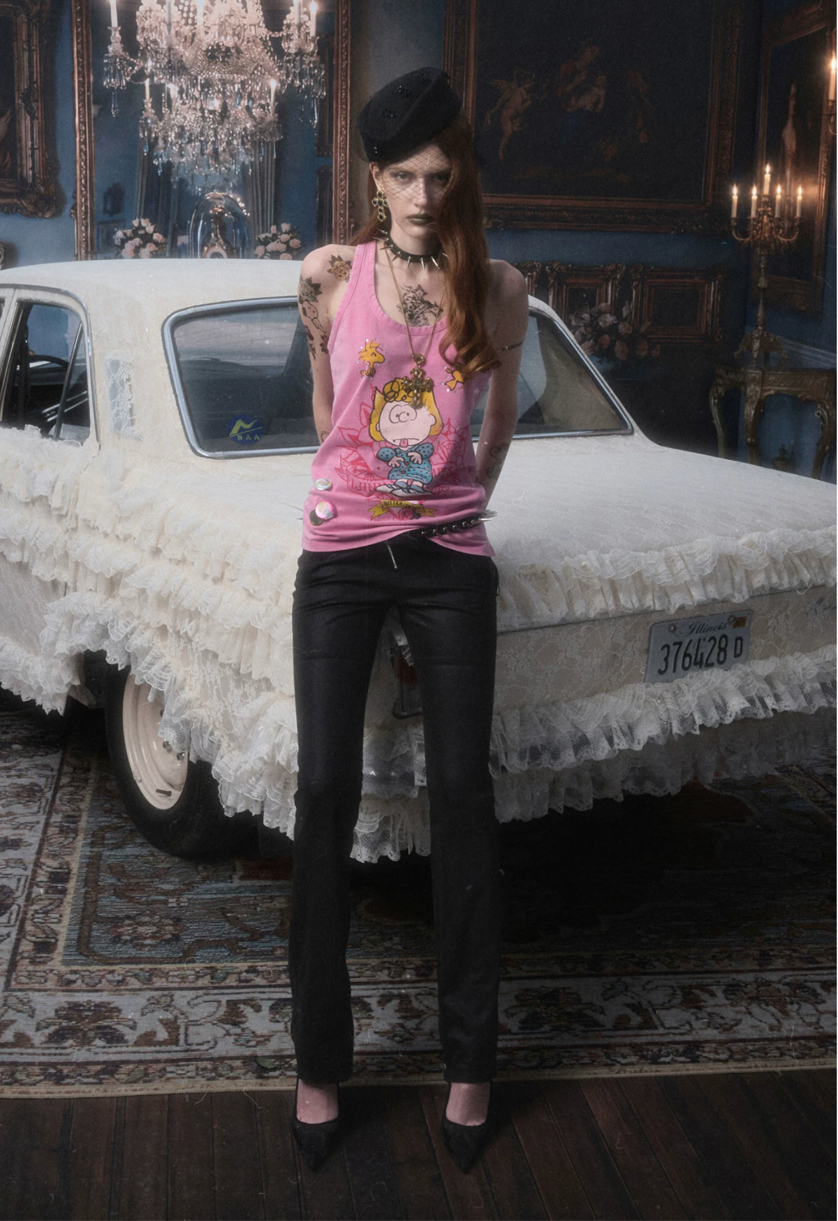 SALLY VINTAGE GRAPHIC TANK TOP – PINK