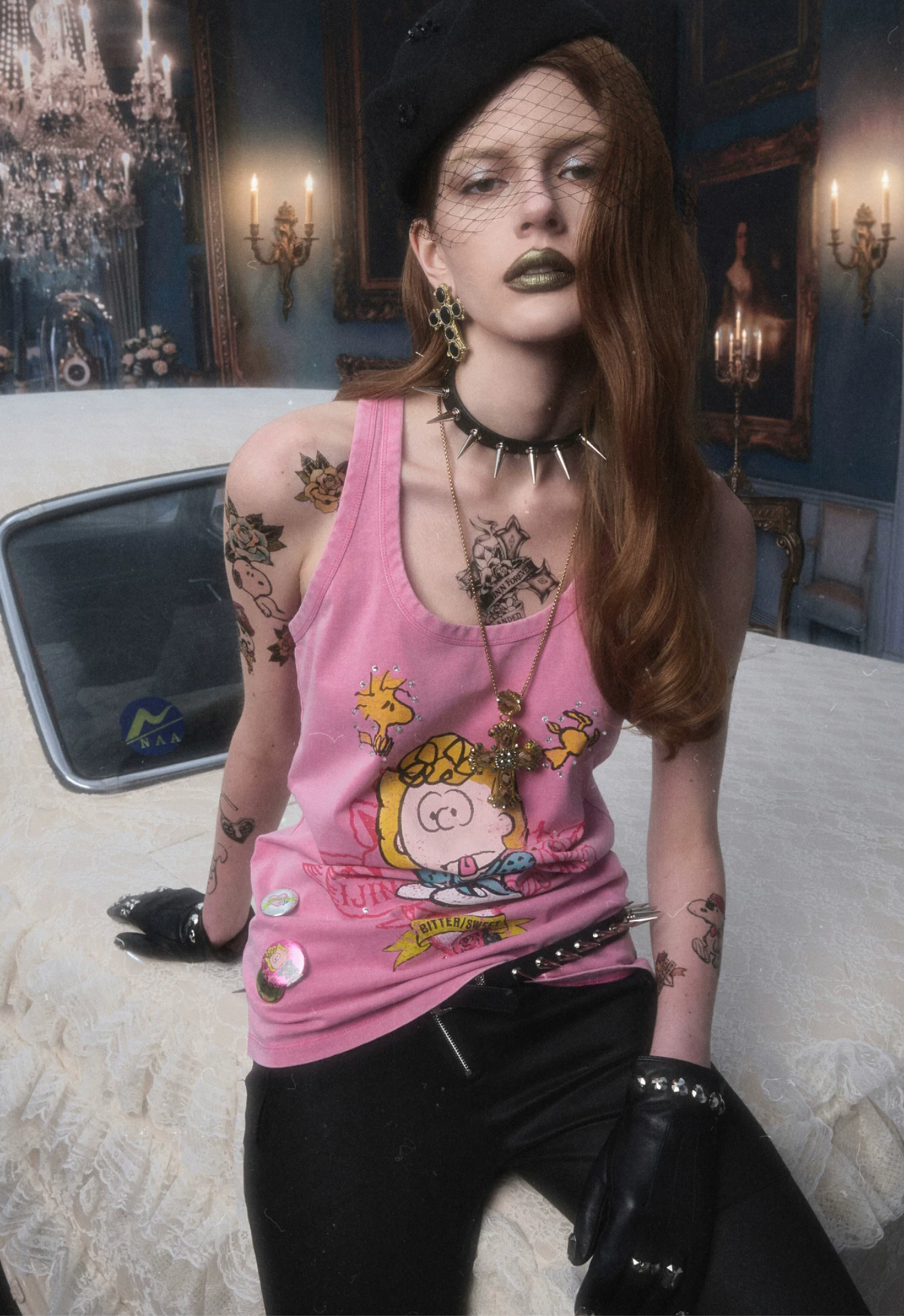 SALLY VINTAGE GRAPHIC TANK TOP – PINK