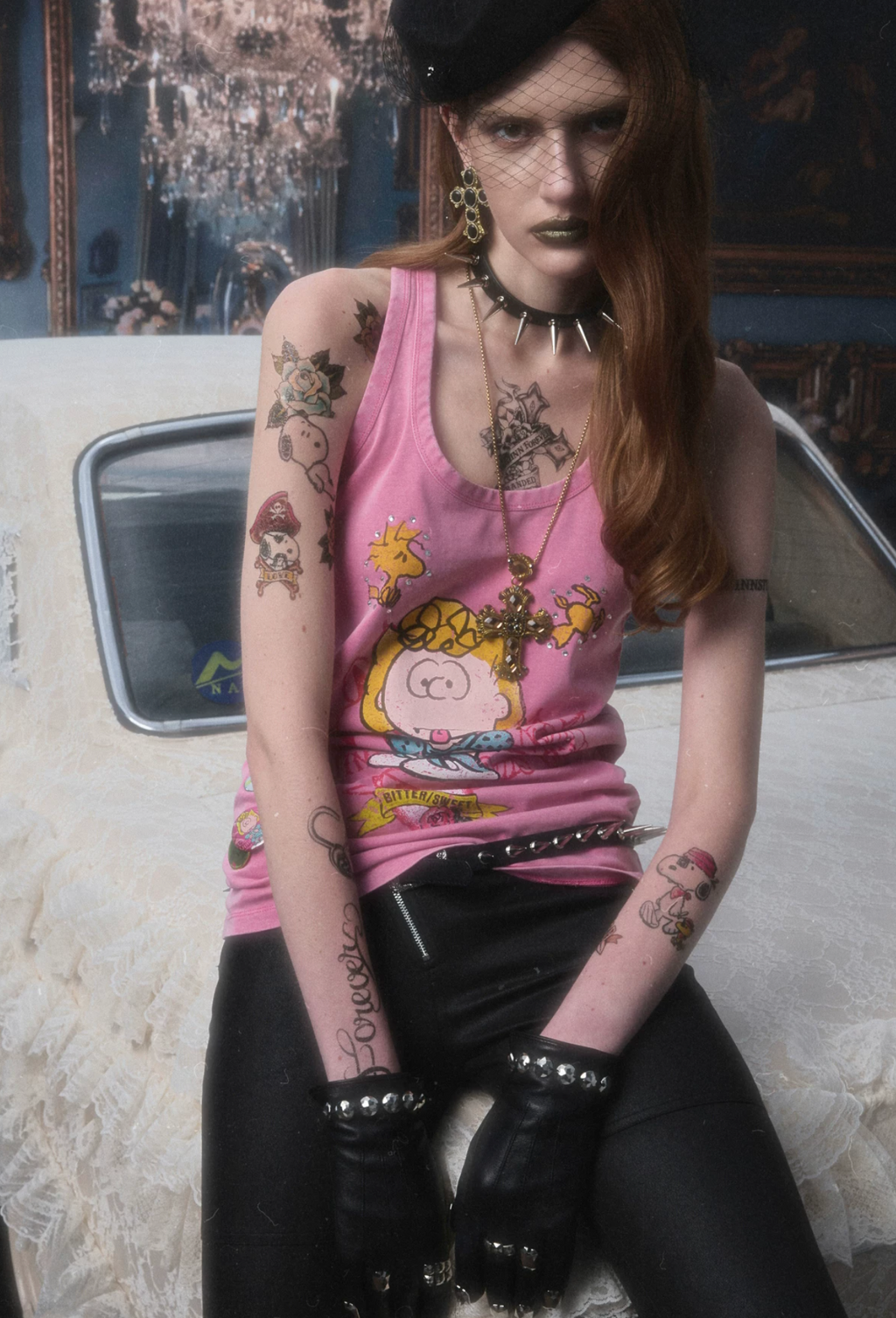 SALLY VINTAGE GRAPHIC TANK TOP – PINK