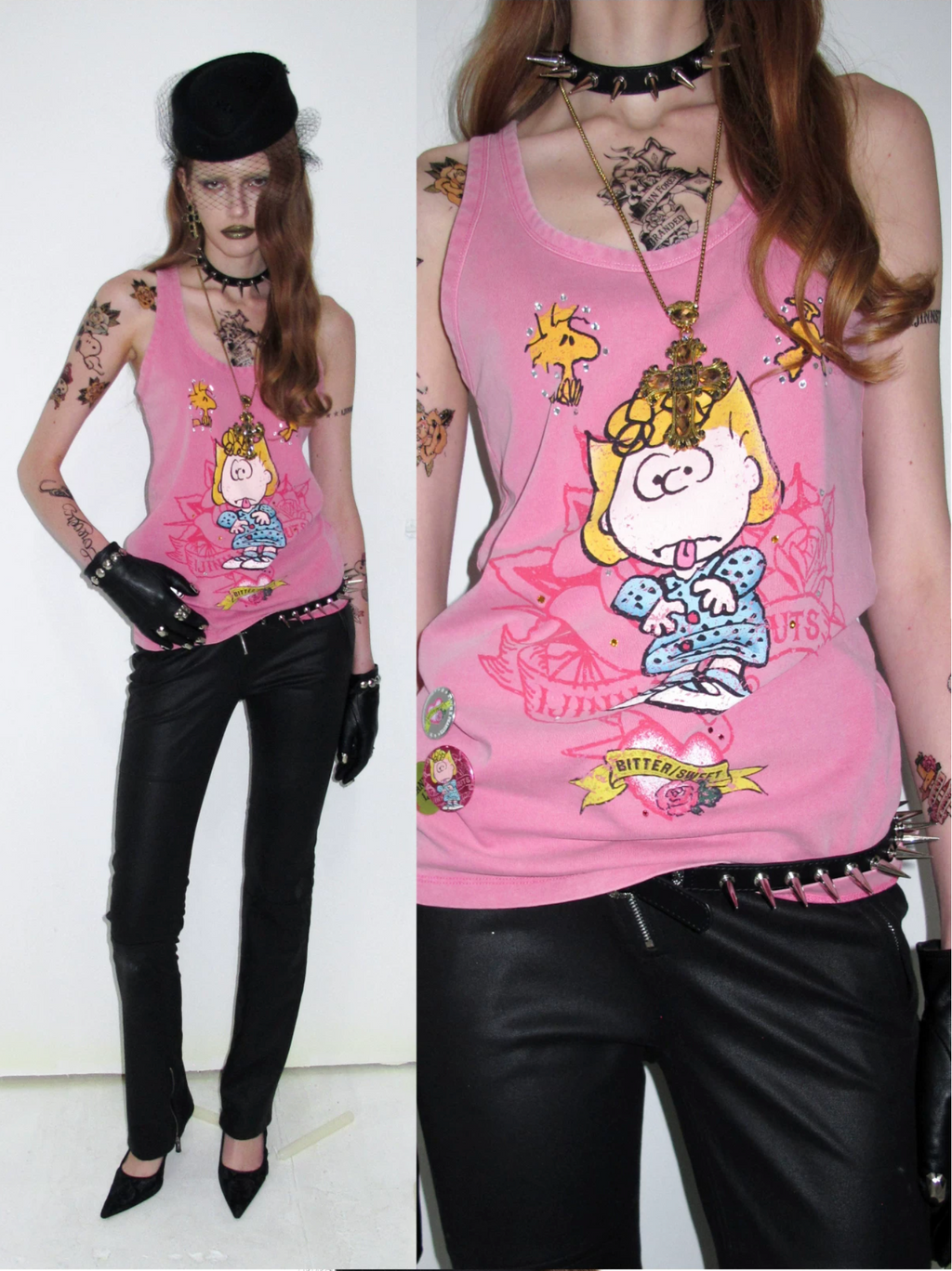 SALLY VINTAGE GRAPHIC TANK TOP – PINK