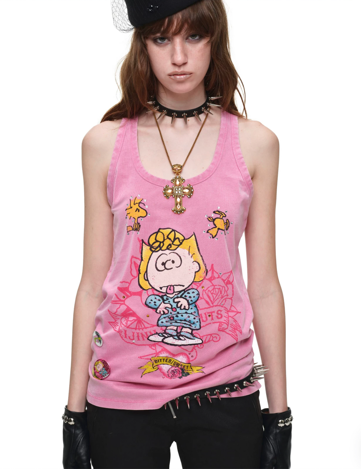 SALLY VINTAGE GRAPHIC TANK TOP – PINK