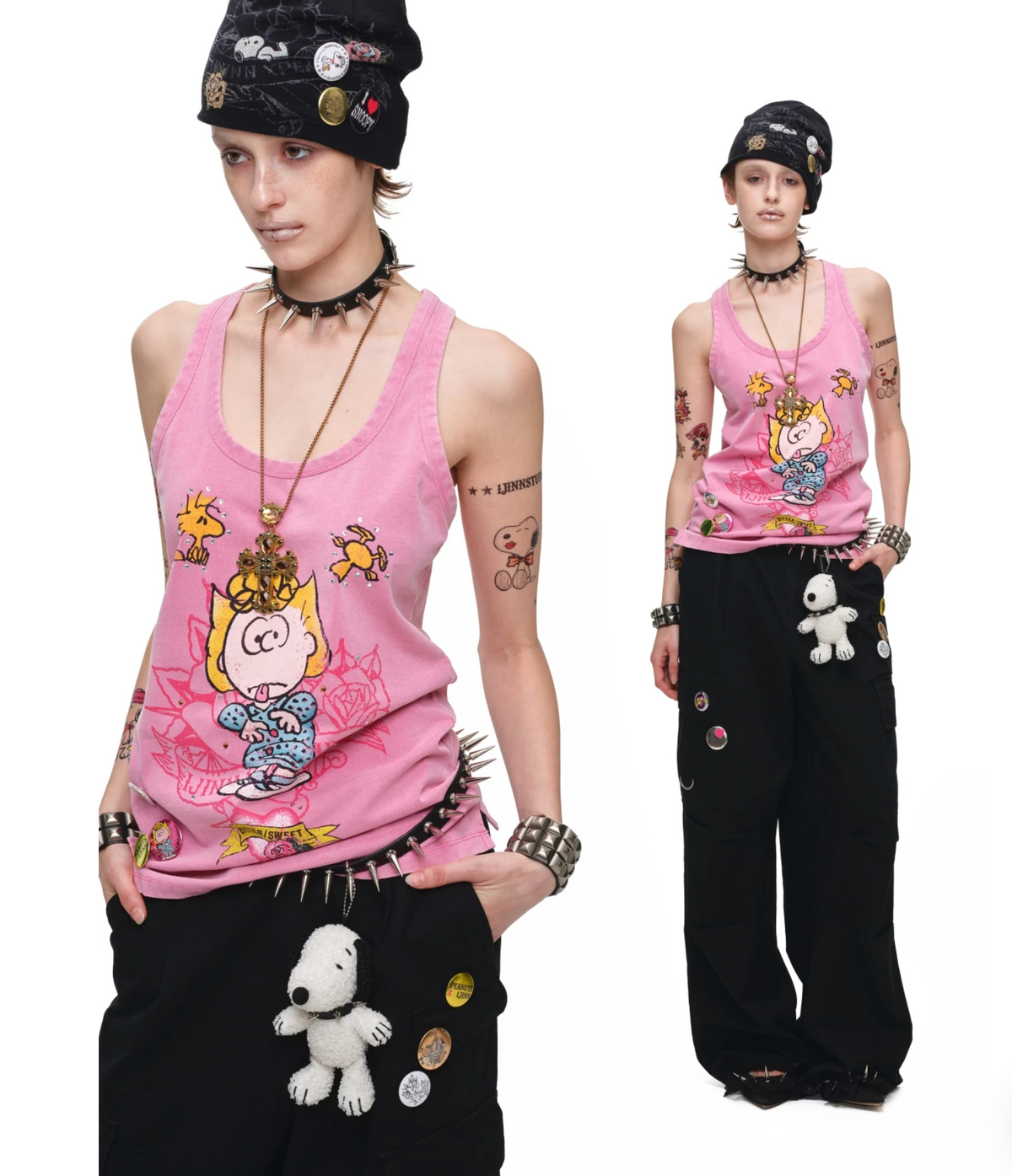 SALLY VINTAGE GRAPHIC TANK TOP – PINK