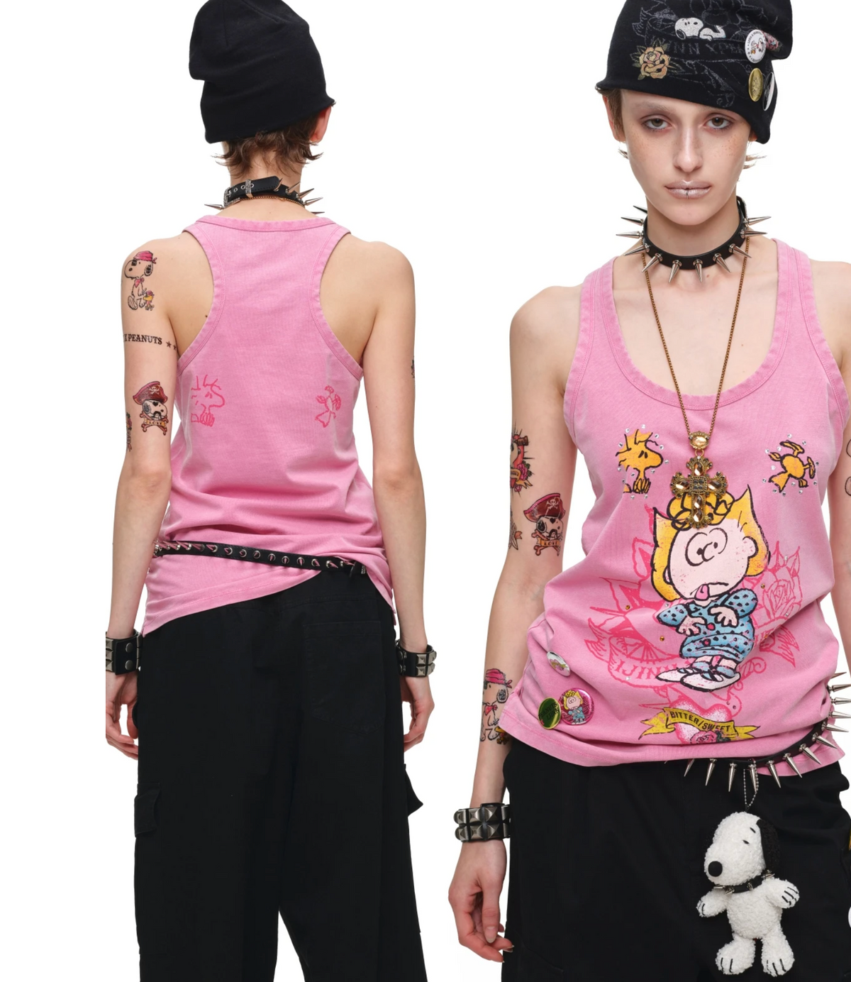 SALLY VINTAGE GRAPHIC TANK TOP – PINK