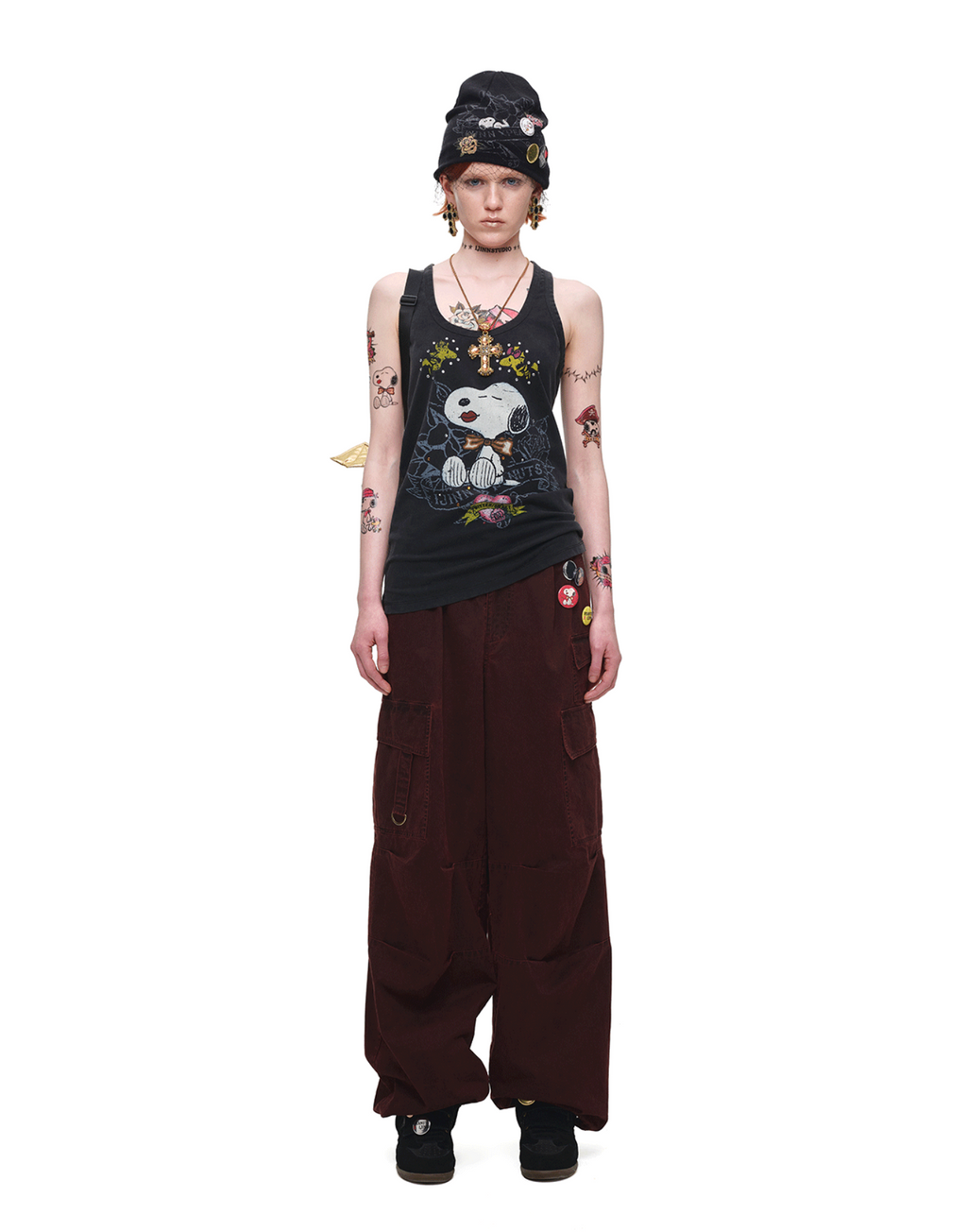 SNOOPY VINTAGE GRAPHIC TANK TOP – BLACK