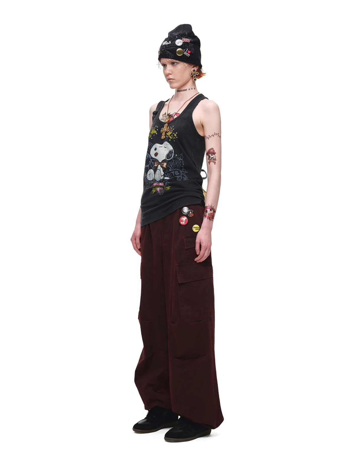 SNOOPY VINTAGE GRAPHIC TANK TOP – BLACK