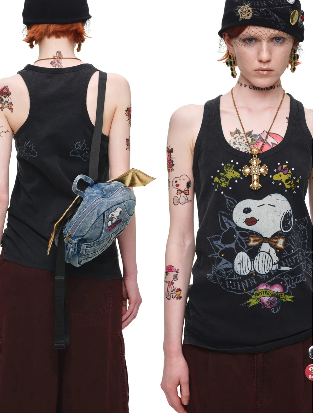 SNOOPY VINTAGE GRAPHIC TANK TOP – BLACK
