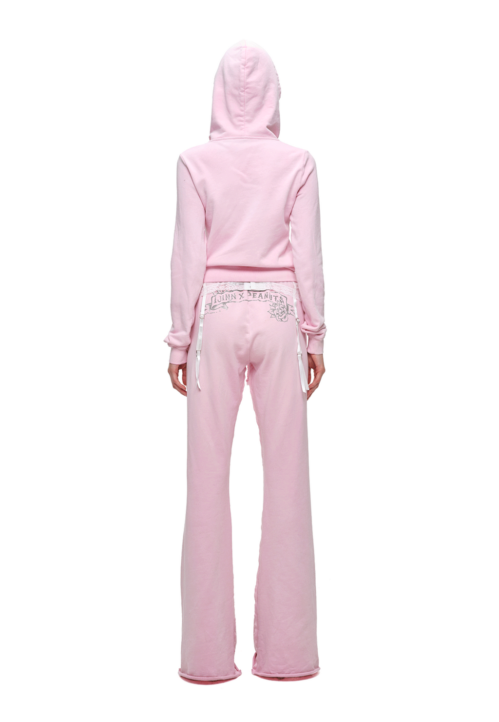 PEANUTS VINTAGE HEART GRAPHIC ZIP HOODIE & LOUNGE PANTS – PINK